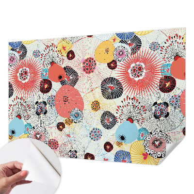 Fotobehang zelfklevend met kleurrijke bloemen