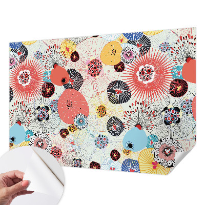 Fotobehang zelfklevend met kleurrijke bloemen