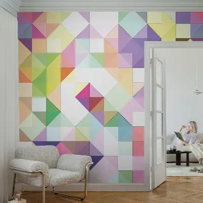 Zelfklevend fotobehang met kleurrijke vormen