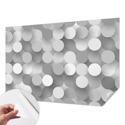 Foto behang voor de kinderkamer met grijze cirkels