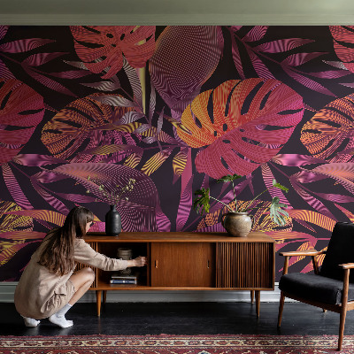 3D fotobehang Exotische bladeren