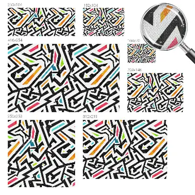 Fotobehang kinderkamer met een abstract mozaïekpatroon