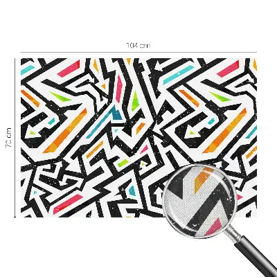 Fotobehang kinderkamer met een abstract mozaïekpatroon