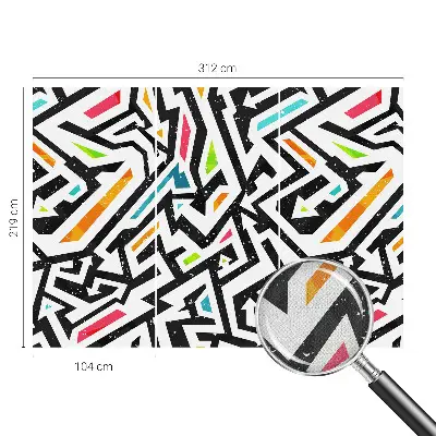 Fotobehang kinderkamer met een abstract mozaïekpatroon