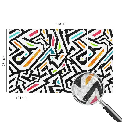 Fotobehang kinderkamer met een abstract mozaïekpatroon
