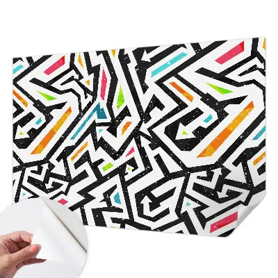 Fotobehang kinderkamer met een abstract mozaïekpatroon