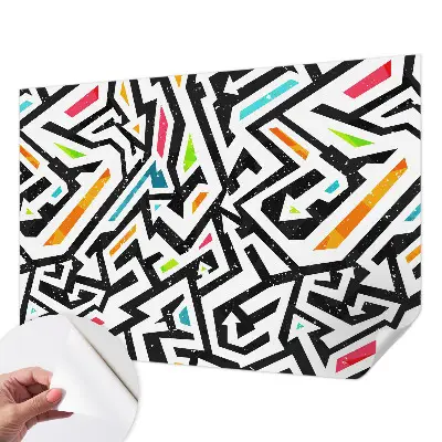 Fotobehang kinderkamer met een abstract mozaïekpatroon