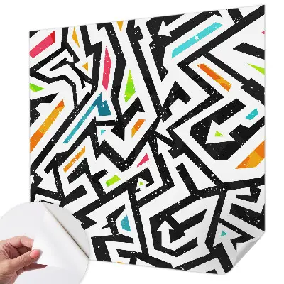 Fotobehang kinderkamer met een abstract mozaïekpatroon