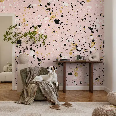 Fotobehang voor de kinderkamer met een artistiek plekkenpatroon