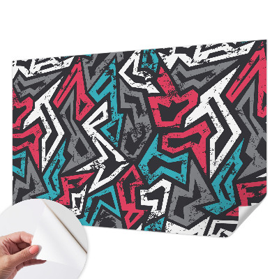 Fotobehang babykamer met een abstract mozaïekpatroon