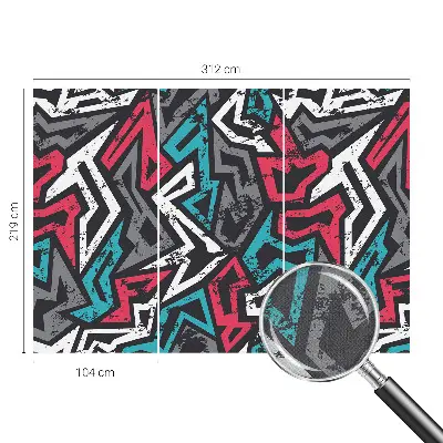 Fotobehang babykamer met een abstract mozaïekpatroon