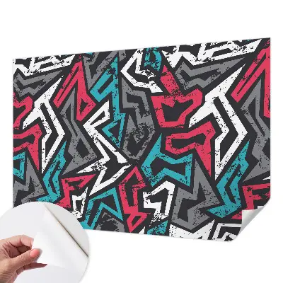 Fotobehang babykamer met een abstract mozaïekpatroon