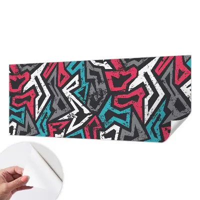 Fotobehang babykamer met een abstract mozaïekpatroon