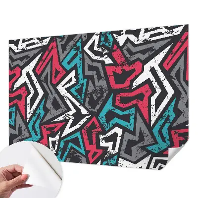 Fotobehang babykamer met een abstract mozaïekpatroon