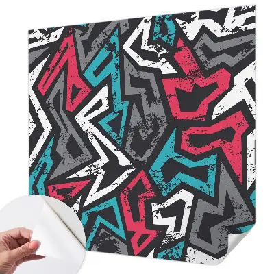 Fotobehang babykamer met een abstract mozaïekpatroon