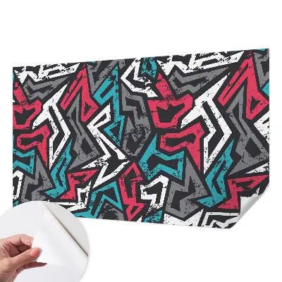 Fotobehang babykamer met een abstract mozaïekpatroon