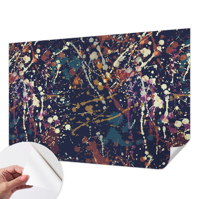 Foto behang voor de keuken met een kleurrijke abstracte print