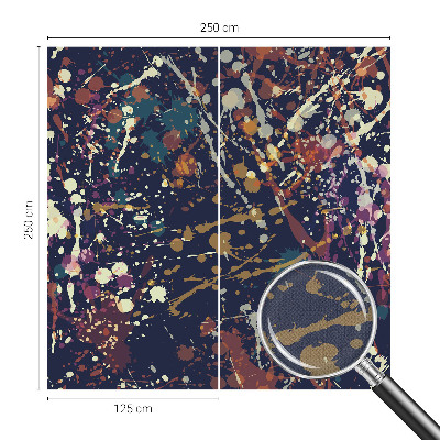 Foto behang voor de keuken met een kleurrijke abstracte print