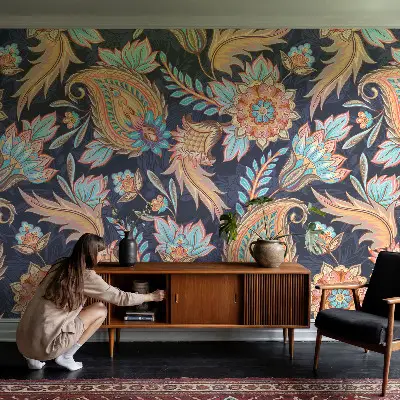 Fotobehang zelfklevend met een bloemenpatroon