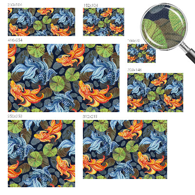 Zelfklevend fotobehang op maat Vispatronen