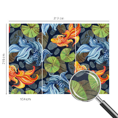 Zelfklevend fotobehang op maat Vispatronen