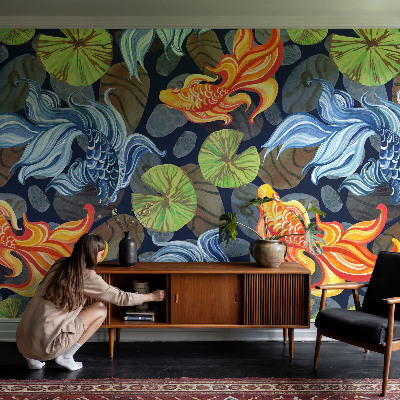 Zelfklevend fotobehang op maat Vispatronen