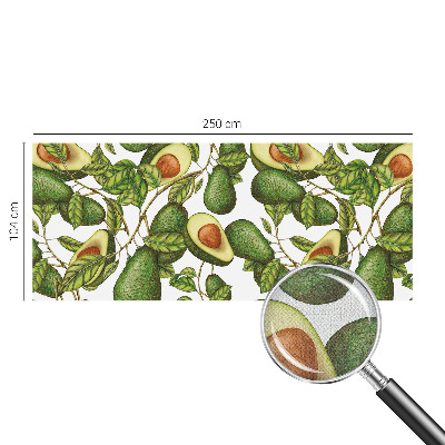 Foto behang voor de kinderkamer met een avocadopatroon