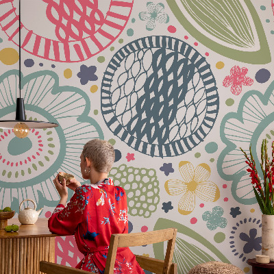 3D fotobehang Bloemmotieven