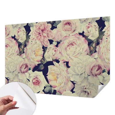 Fotobehang voor de kinderkamer met een bloemenboeket als motief