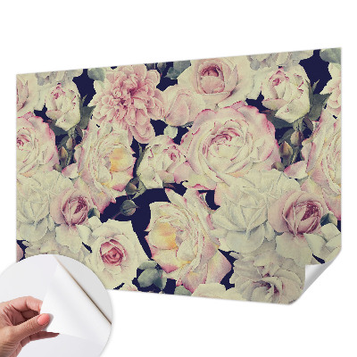 Fotobehang voor de kinderkamer met een bloemenboeket als motief