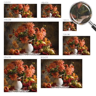 Fotobehang babykamer met een herfstcompositie