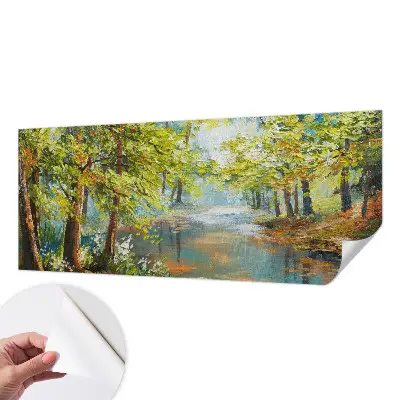 Fotobehang tienerkamer met een idyllisch meer als motief