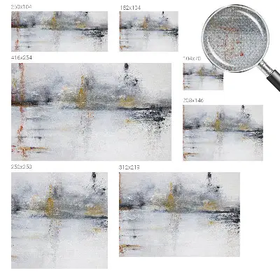 Foto behang voor de keuken met harmonieuze abstracte print