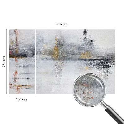 Foto behang voor de keuken met harmonieuze abstracte print