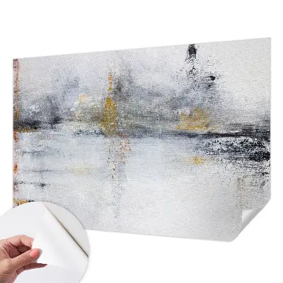 Foto behang voor de keuken met harmonieuze abstracte print