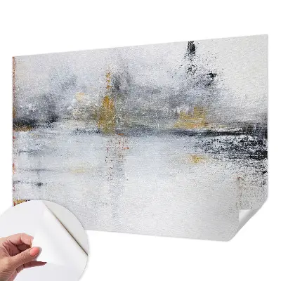 Foto behang voor de keuken met harmonieuze abstracte print