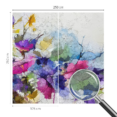 Zelfklevend fotobehang met een abstract bloempatroon
