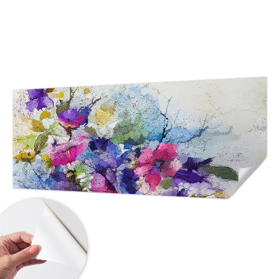 Zelfklevend fotobehang met een abstract bloempatroon