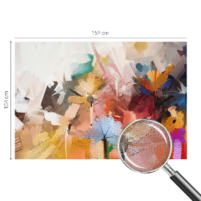 Zelfklevende behangsticker Abstracte bloemen