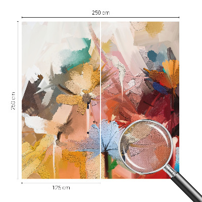 Zelfklevende behangsticker Abstracte bloemen