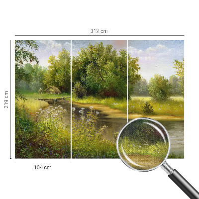 Zelfklevend fotobehang op maat Landelijk landschap