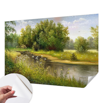 Zelfklevend fotobehang op maat Landelijk landschap