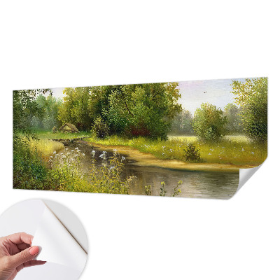 Zelfklevend fotobehang op maat Landelijk landschap