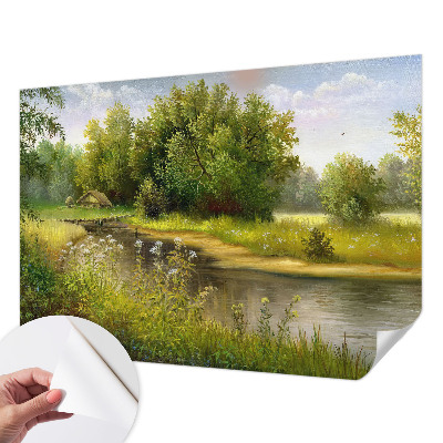 Zelfklevend fotobehang op maat Landelijk landschap