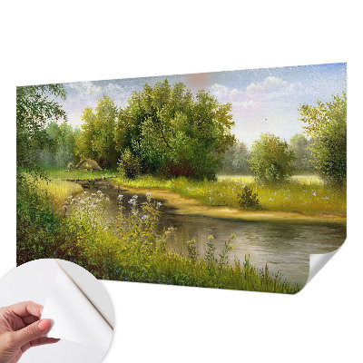 Zelfklevend fotobehang op maat Landelijk landschap