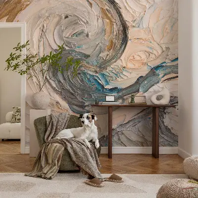 Fotobehang kinderkamer met kleurrijke wervelingen