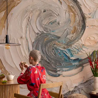 Fotobehang kinderkamer met kleurrijke wervelingen