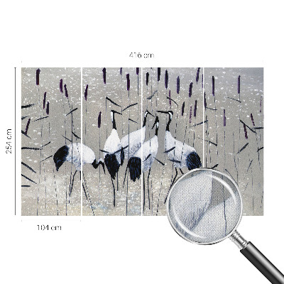 Fotobehang voor kinderkamer Harmonieuze kraanvogels