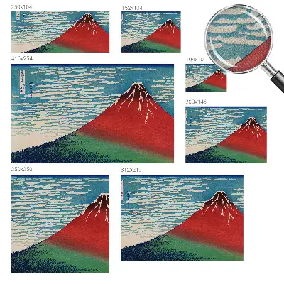 Zelfklevend fotobehang met een rood berglandschap