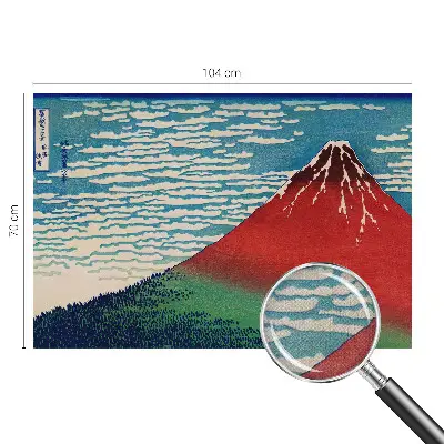 Zelfklevend fotobehang met een rood berglandschap